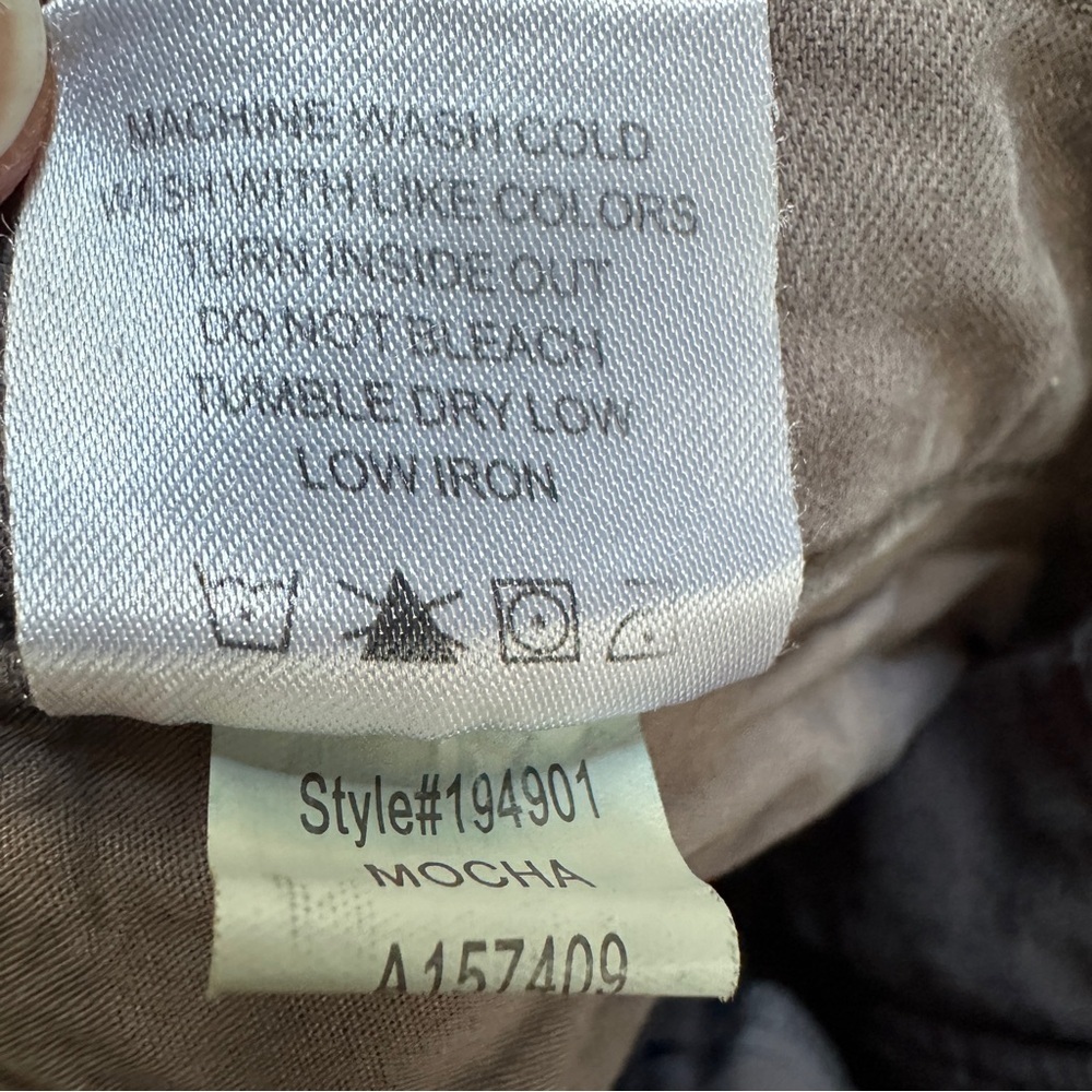 LILA RYAN Chinos Pants Size 4 Casual Cotton Straight Ankle Mocha Brown Women's - Picture 6 of 12